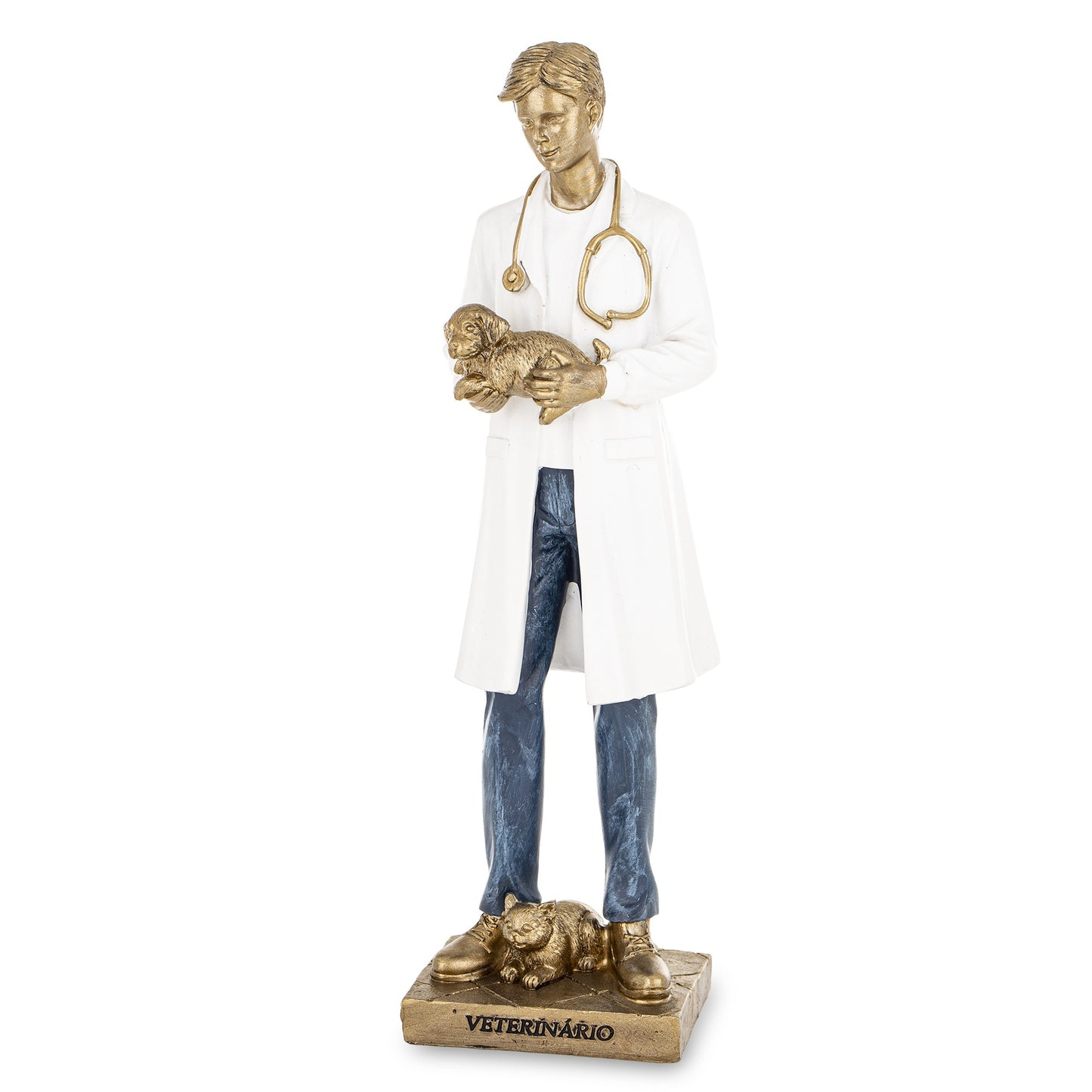Figurină medic veterinar din rășină, decor amuzant și simbolic pentru iubitori de animale, cadou original pentru veterinar