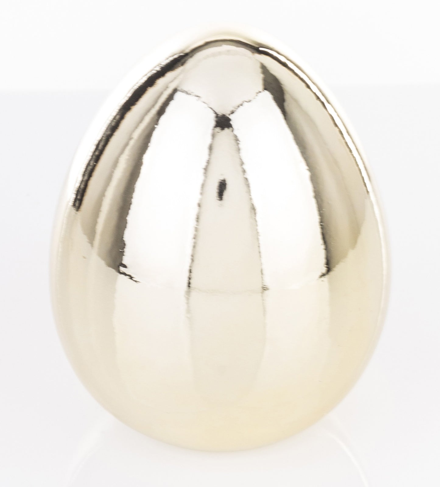 Ou decorativ ceramic auriu 10x8x8 cm