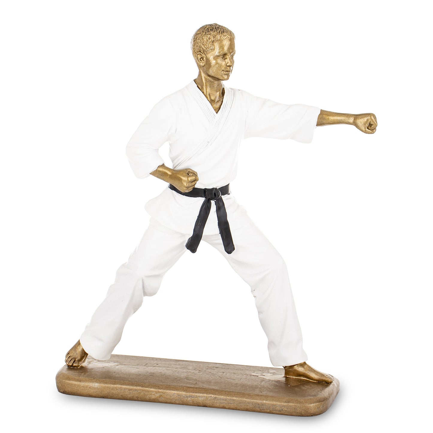 Figurină karate din rășină, ornament sportiv decorativ, cadou inspirat pentru pasionați de arte marțiale