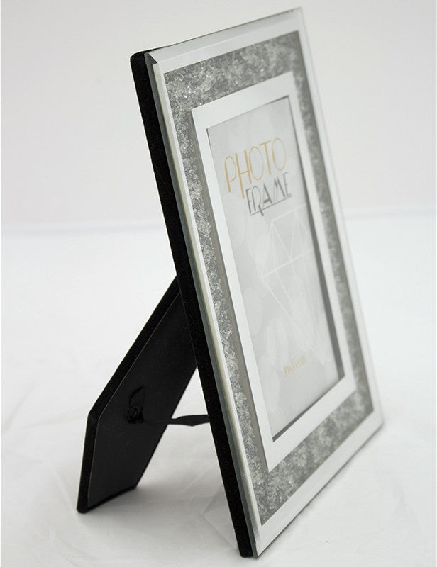 Ramă foto diamante sticlă 23x18x1,5 cm – decor elegant