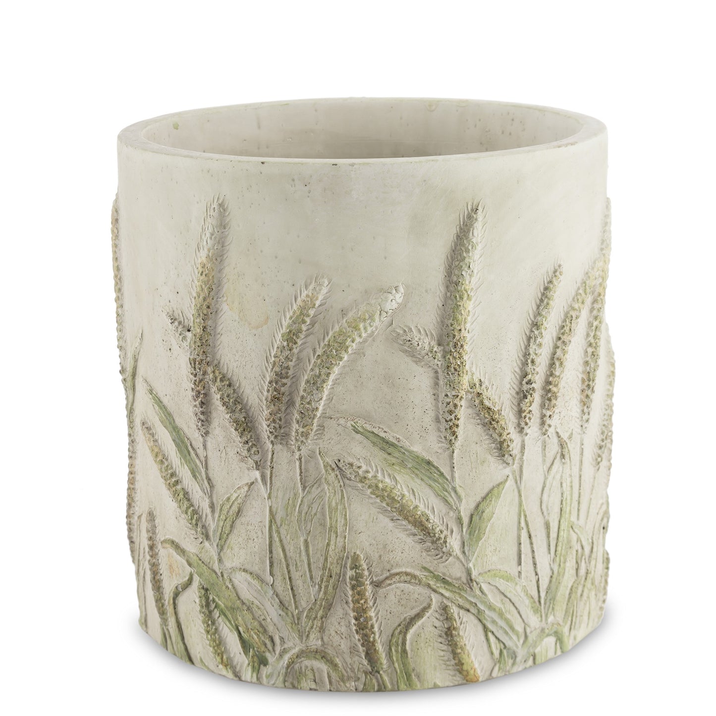 Ghiveci suport ciment spice de grâu 13,5x13x13 cm, ideal pentru decorarea plantelor.