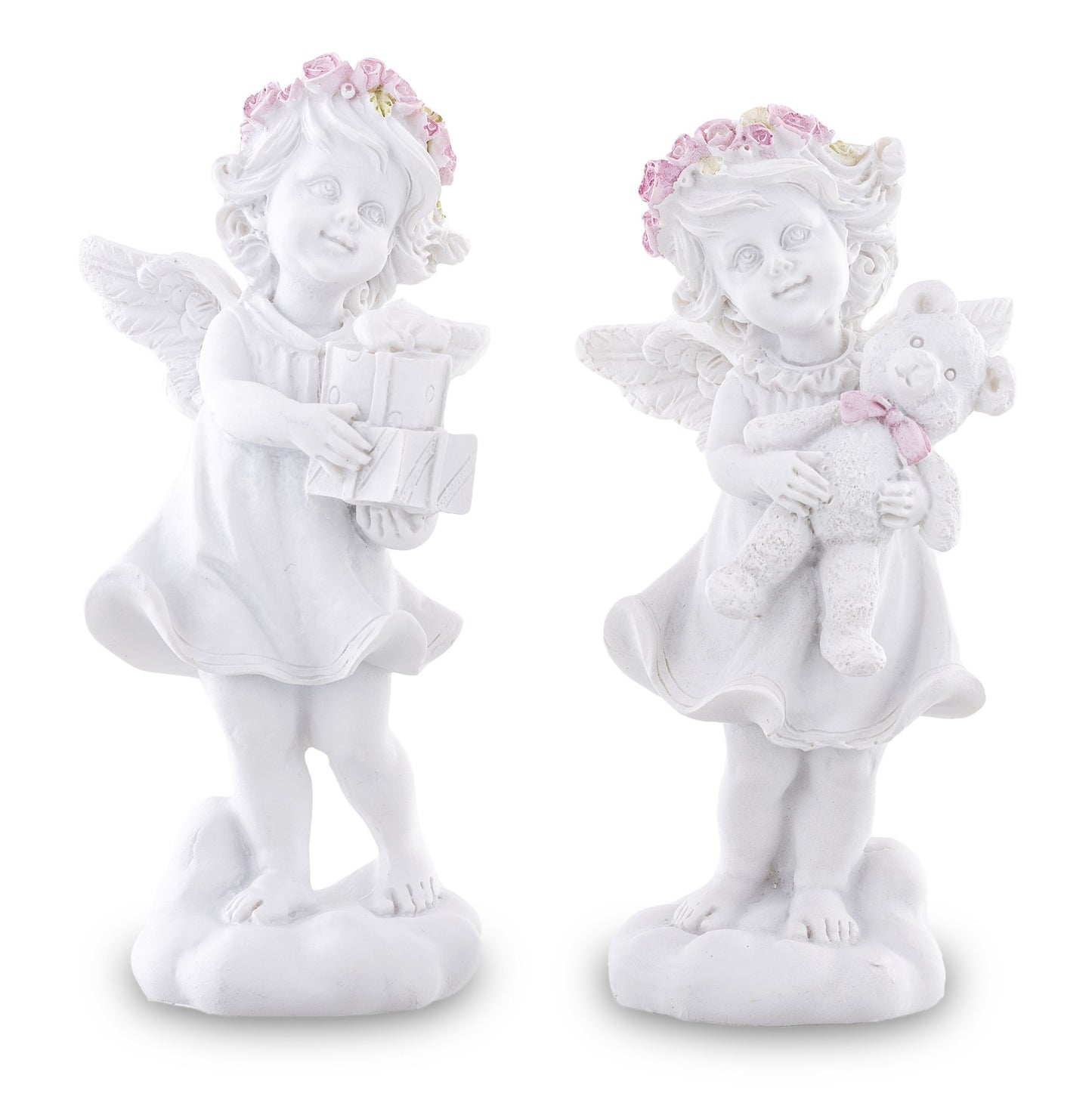 Figurină înger ceramic, 12,5x5,5x5,5 cm, decor delicat și cadou simbolic