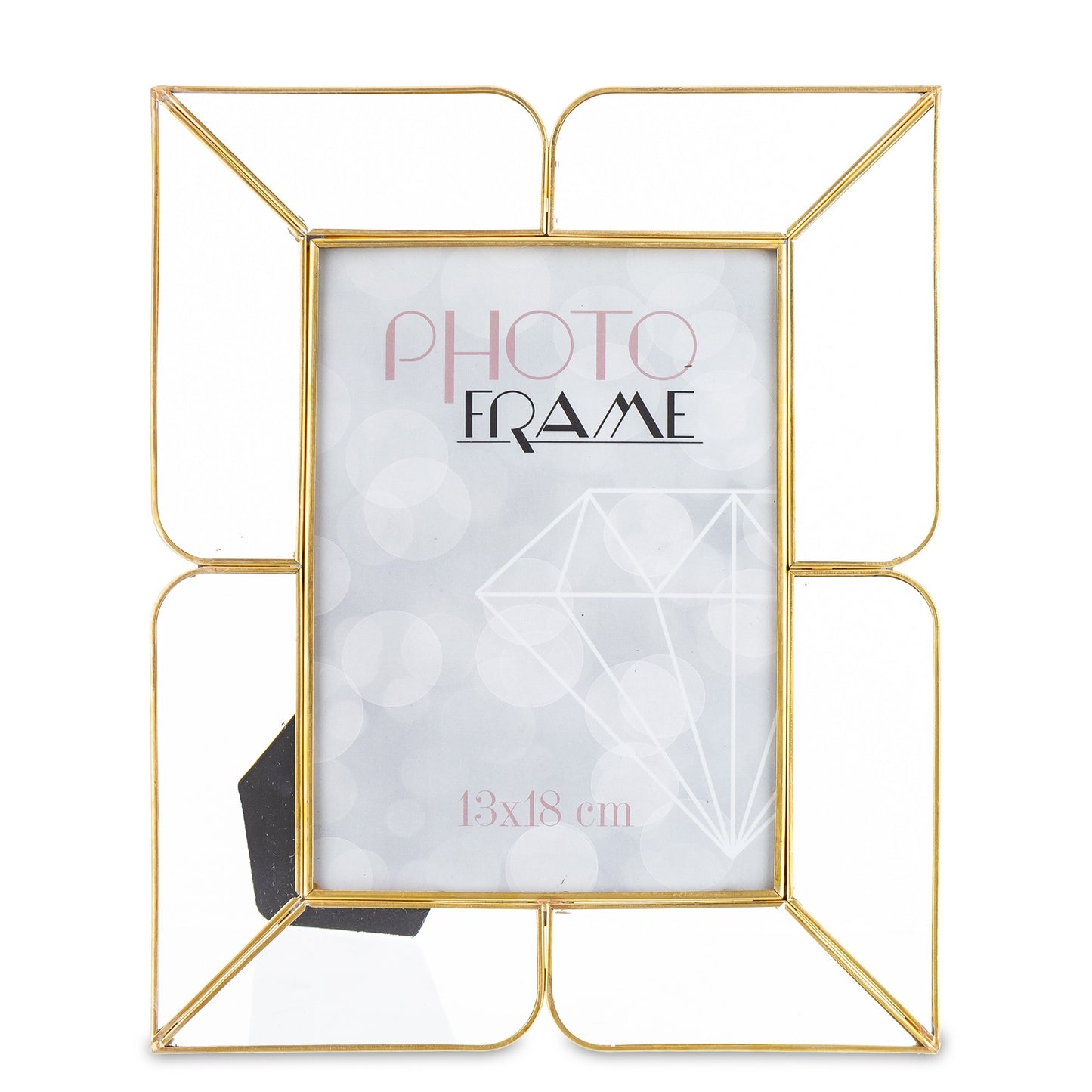 Ramă foto aurie metalică 26x21 cm, decor elegant pentru fotografii memorabile, cadou pentru familie și prieteni, ornament interior rafinat pentru living, birou sau dormitor, piesă colecționabilă