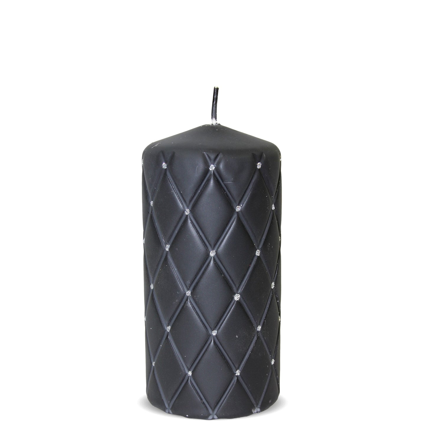 Lumânare neagră cu pietre 15x7x7 cm, decor elegant și cadou relaxant