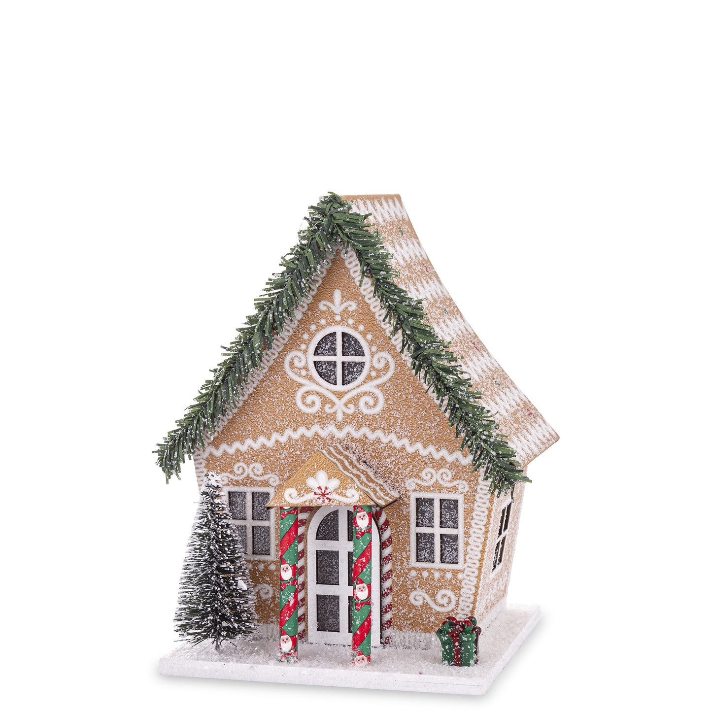 Figurină Crăciun atârnat 9,5x6x3 cm, decor festiv pentru bradul de Crăciun.