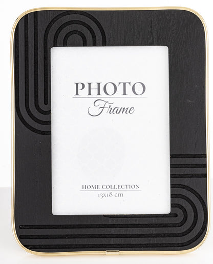 Ramă foto negru auriu decorativă, ideală cadou casă nouă, aniversări și decor interior premium elegant.