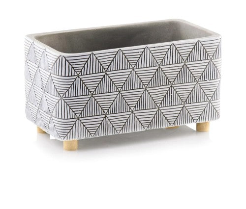 Ghiveci ceramic 26x14 cm cu picioare pentru plante de interior, suport modern și decorativ pentru flori