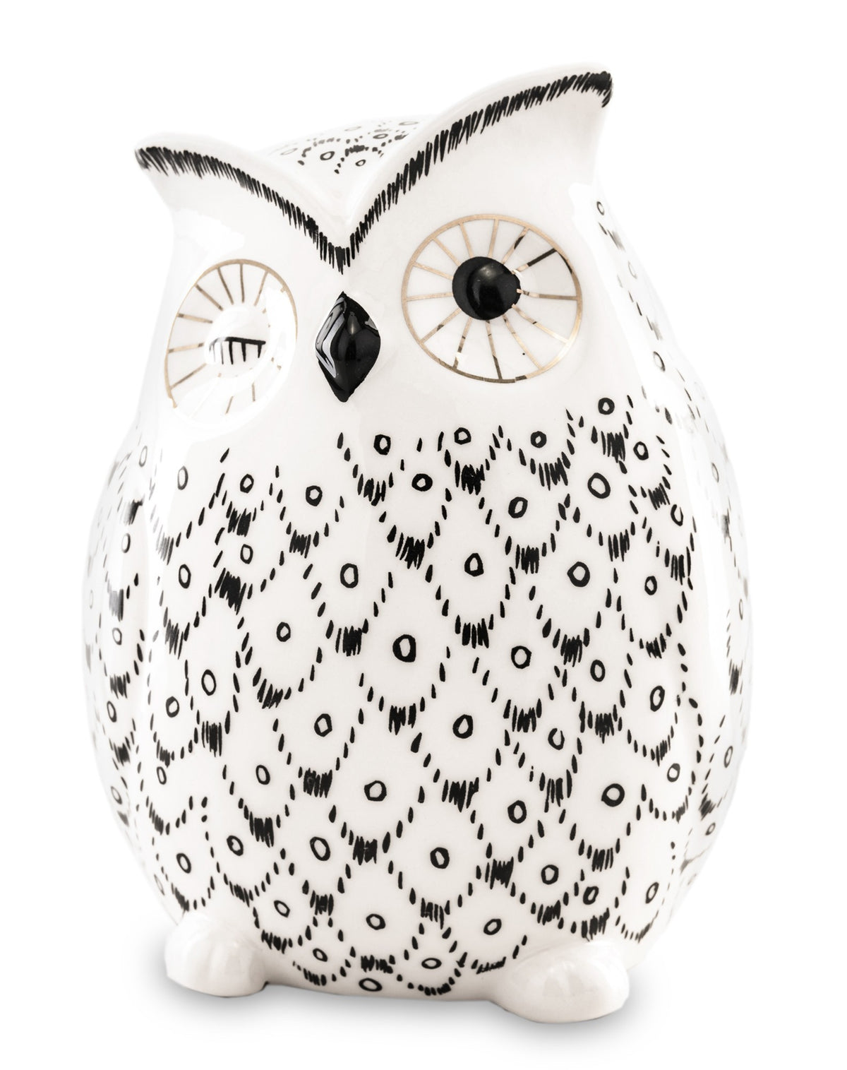 Figurină bufniță ceramică pentru decorul casei, biroului sau bibliotecii, un accent elegant și o idee de cadou pentru iubitorii de obiecte decorative.