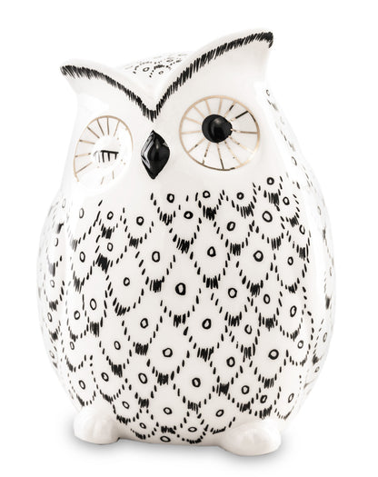 Figurină bufniță ceramică pentru decorul casei, biroului sau bibliotecii, un accent elegant și o idee de cadou pentru iubitorii de obiecte decorative.