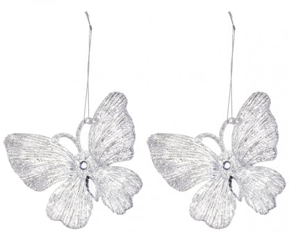 Glob fluture auriu sclipici rășină 9x11x4cm
