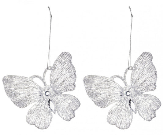 Glob fluture auriu sclipici rășină 9x11x4cm