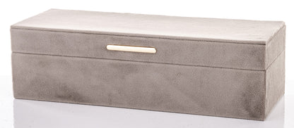 Cutie bijuterii catifea bej 8x28x10 cm