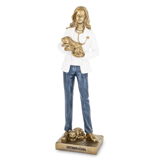 Figurină mică medic veterinar din rășină, ornament amuzant și decorativ, cadou original pentru iubitorii de animale