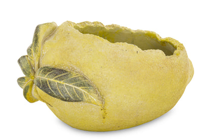 Ghiveci decorativ din ciment cu design lămâie, ideal pentru plante mici, suculente sau decor modern de bucătărie și terasă. Designul fresh aduce un accent mediteranean și vesel în orice spațiu. Este perfect ca decor sau cadou de casă nouă.