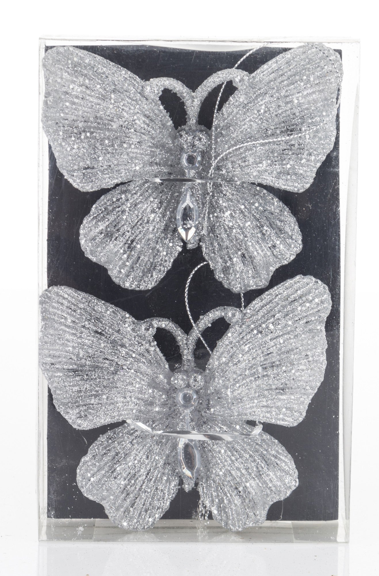 Glob fluture auriu sclipici rășină 9x11x4cm