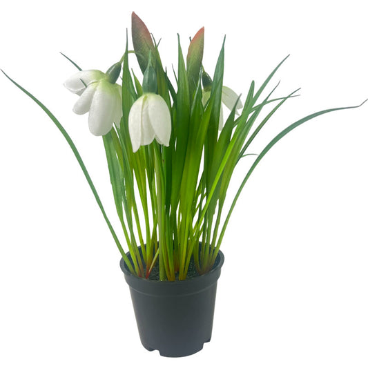 Ghiocei artificiali cu ghiveci de plută, flori decorative primăvară