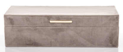 Cutie bijuterii catifea bej 8x28x10 cm
