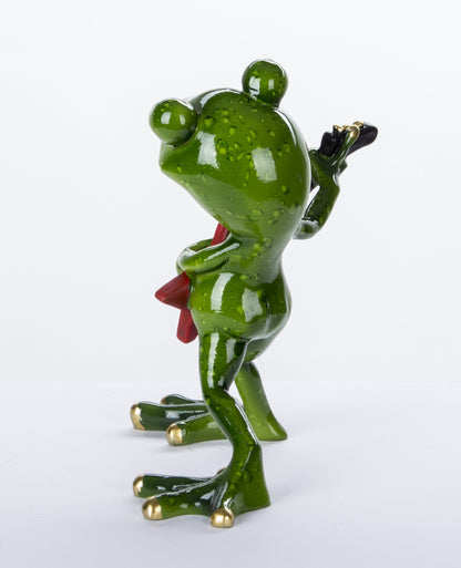 Figurină broască cu chitară electrică 15x13x8 cm