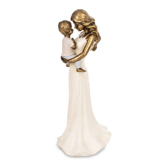Figurină mamă și copil din rășină, ornament decorativ emoționant, cadou simbolic pentru familie