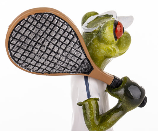 Figurină broască jucător de tenis 17x7,5x8,5 cm