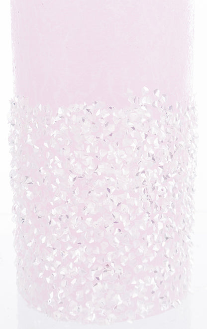 Lumânare roz pietre decor romantic elegant