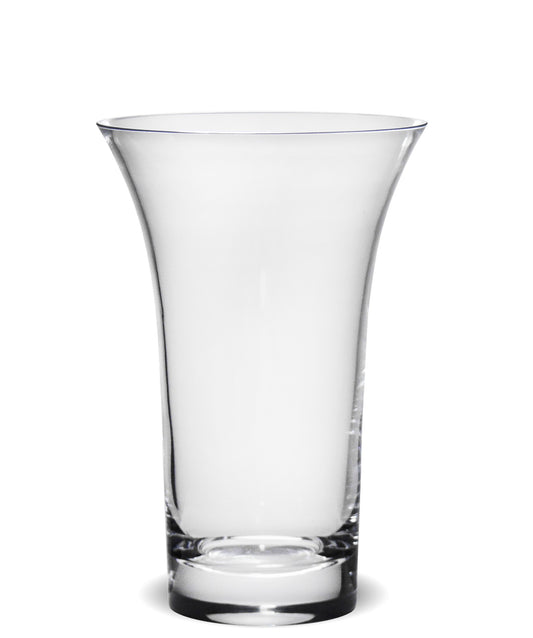 Vază de sticlă transparentă 22x14x14 cm, suport elegant pentru flori, decor modern și cadou practic