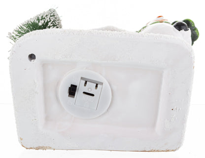 Casă Crăciun cu LED 12 cm Ceramică