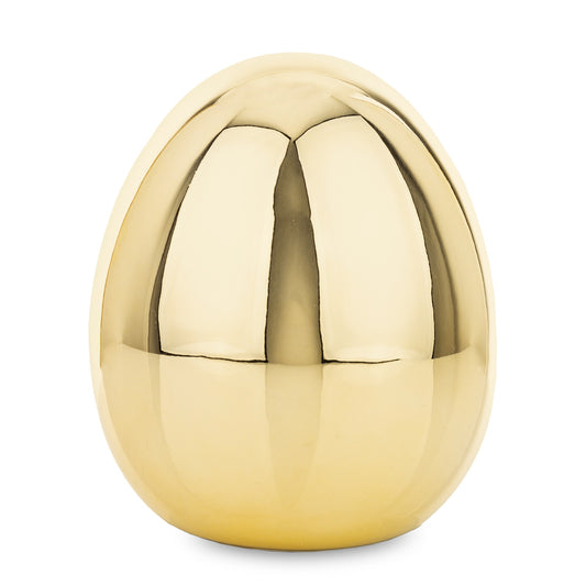 Ou decorativ ceramic auriu 14,5x12x12 cm, decor Paște și cadou elegant, mentha - flori, cadouri și decorațiuni