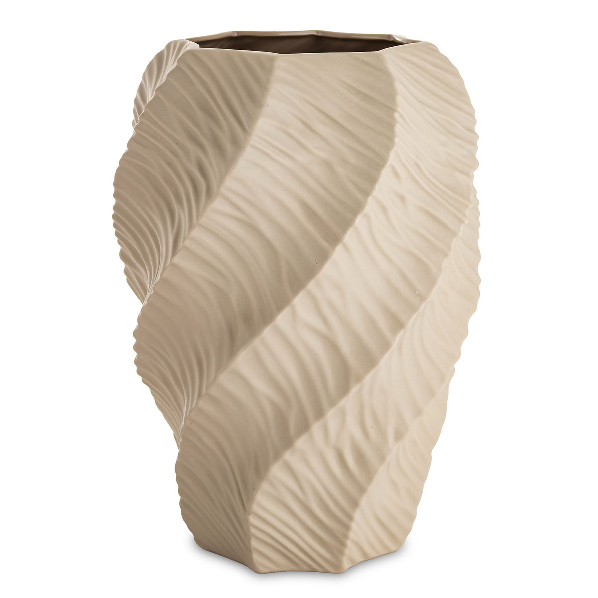 Vază din porțelan crem cu design minimalist modern, ideală pentru interioare calde, elegante și naturale. Se potrivește perfect cu flori simple și decoruri contemporane. Este o piesă versatilă pentru living, dormitor sau birou.