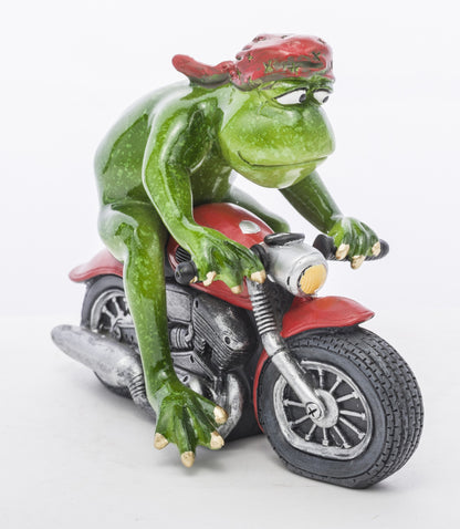 Figurină broască biker