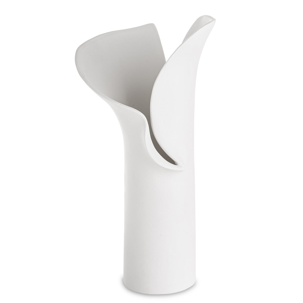 Vază din porțelan alb cu design minimalist modern, ideală pentru interioare luminoase, curate și elegante. Este perfectă pentru flori naturale sau artificiale și se potrivește în orice tip de decor contemporan. Adaugă un aer sofisticat și rafinat în casă.