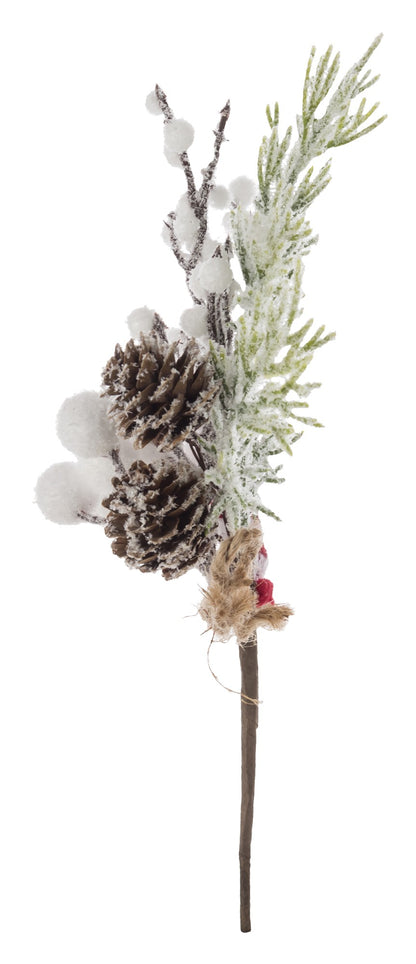 Decorațiune artificială de Crăciun, durabilă și elegantă, potrivită pentru brad sau aranjamente. Comandă online pe Menthaflowers.ro.