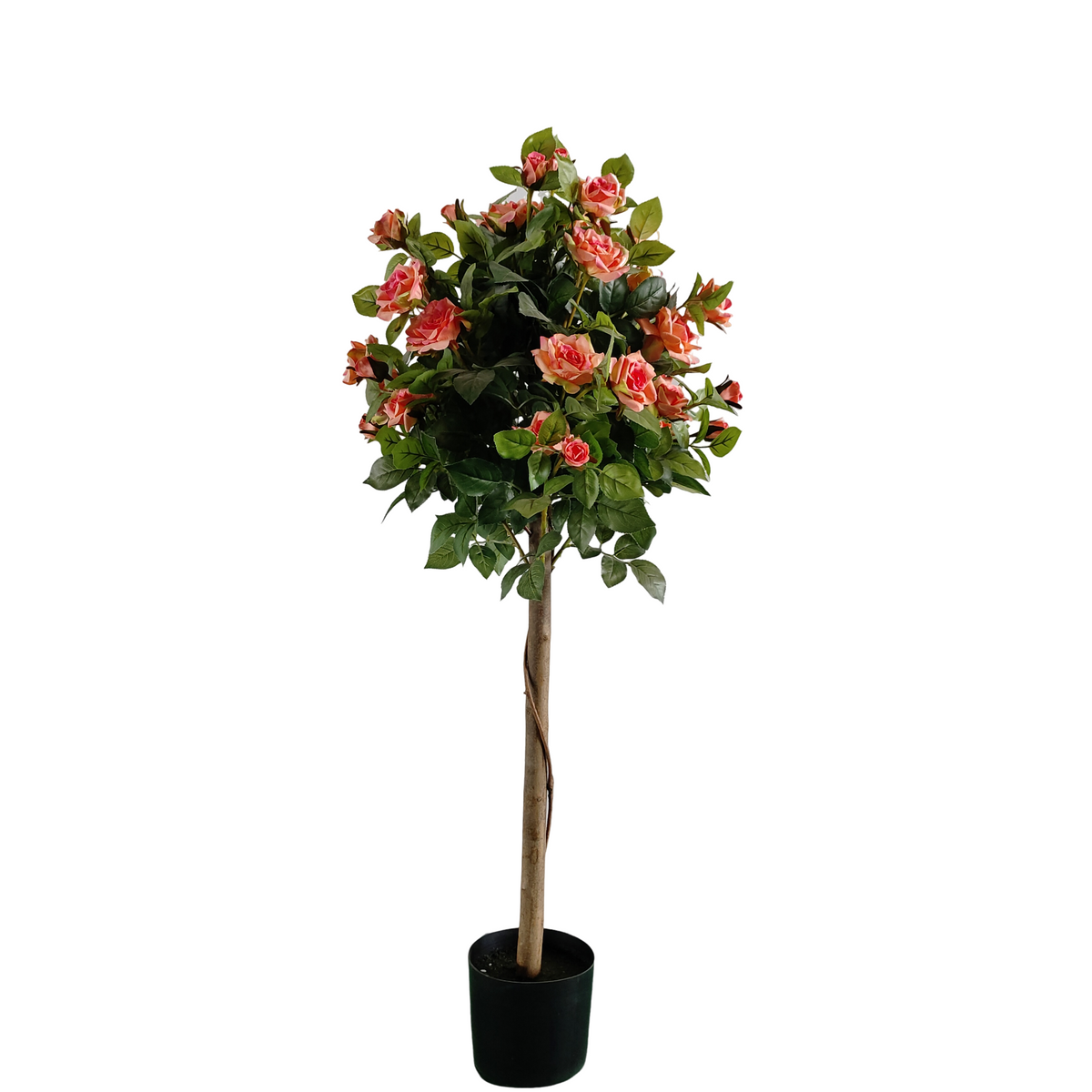 Trandafir artificial în ghiveci roz cu picior înalt, realizat pentru a oferi un decor elegant, romantic și durabil fără întreținere. Este ideal pentru living, dormitor sau birou, adăugând o notă feminină și rafinată. Perfect pentru cadouri de casă nouă, aniversări sau decor permanent elegant.