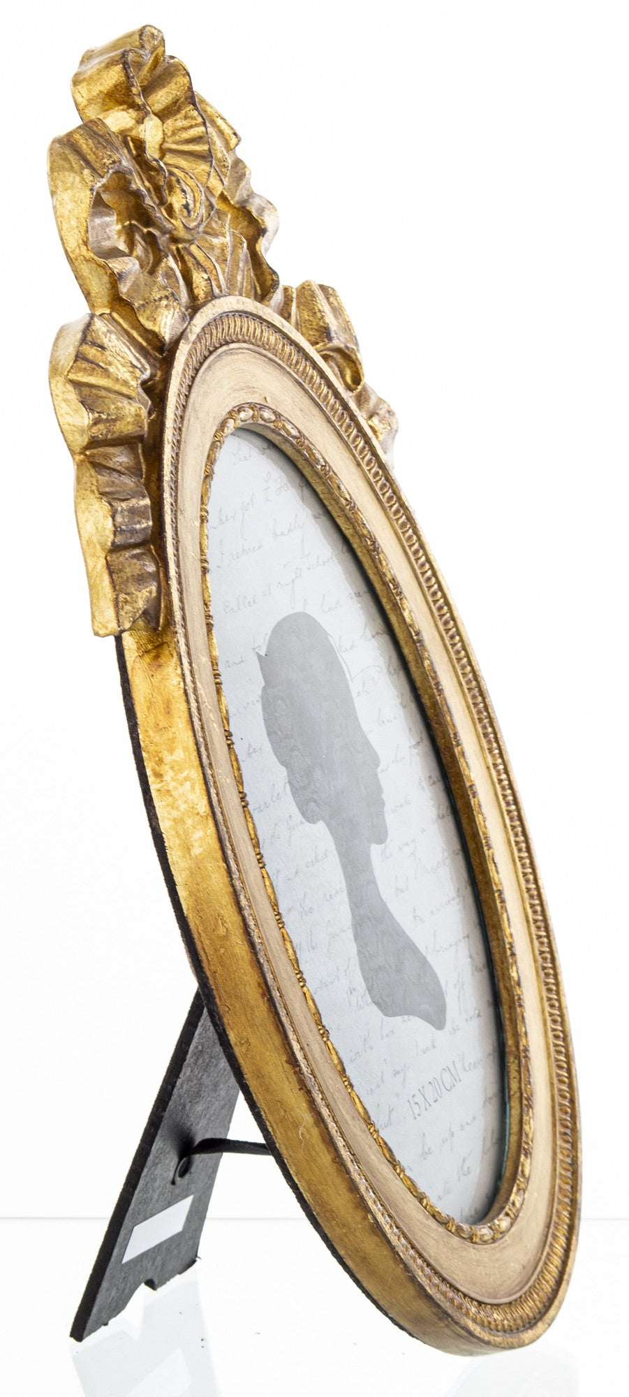 Ramă foto aurie antichizată cu fontă decor elegant, ideală cadou casă nouă, aniversări și decor interior clasic premium.