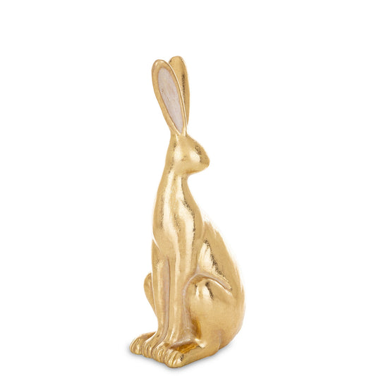 Figurină decorativă iepuraș auriu, un obiect elegant și festiv care adaugă un accent luxos decorului de Paște sau primăvară. Este perfectă pentru mese festive, vitrine sau colțuri decorative din casă. Culoarea aurie îi oferă un aer premium, fiind potrivită și ca dar special.