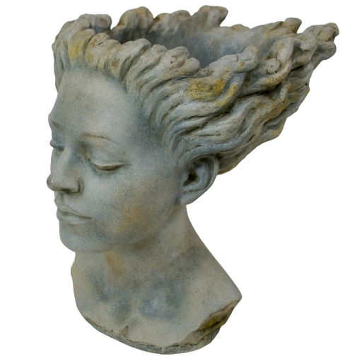 Vază din ciment 29,5x22x28 cm, decor modern și cadou elegant pentru casă