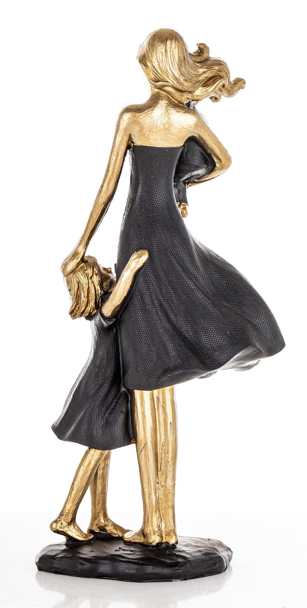 Figurină mama cu fetiță și băiat decor emoțional, ideală cadou familie și decor casă cald.