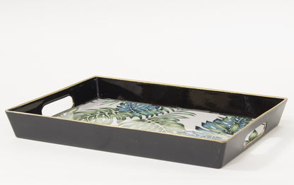Tavă monstera mică 29,5x22x3,5 cm din rășină – decor elegant