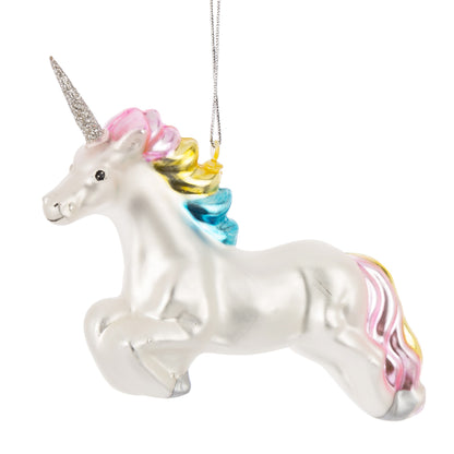 Glob Crăciun unicorn (12x13x3 cm), decor magic pentru Crăciun