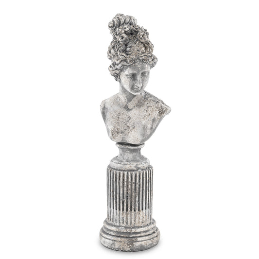 Statuetă decorativă ciment antichizat 36x11x9 cm, decor interior elegant, mentha - flori, cadouri și decorațiuni
