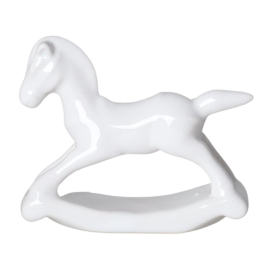 Figurină căluț ceramică mare 12x3,5x9 cm, decor ideal pentru orice încăpere.