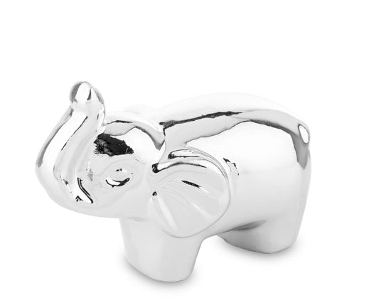 Mini elefant argintiu, 4x6x3 cm, ideal pentru decorul casei și accent de eleganță.