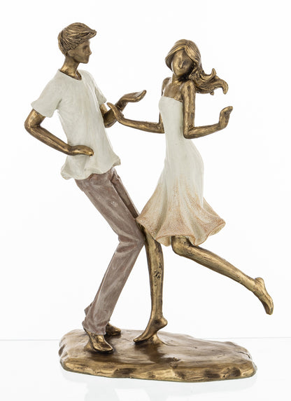 Figurină cuplu dansând decor romantic elegant