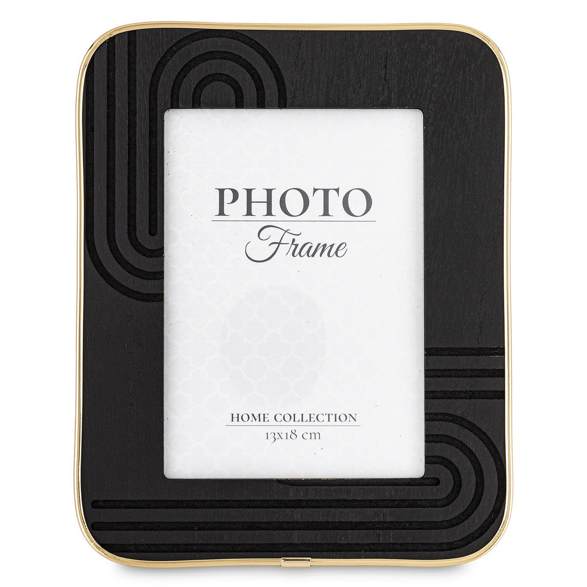 Ramă foto elegantă negru cu detalii aurii, perfectă pentru expunerea amintirilor într-un stil sofisticat. Este ideală pentru living, birou sau dormitor și adaugă un accent premium decorului. O alegere excelentă pentru cadouri de casă nouă sau aniversări.