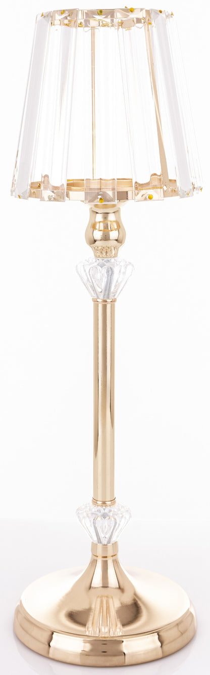 Sfeșnic auriu cristale decor lux elegant
