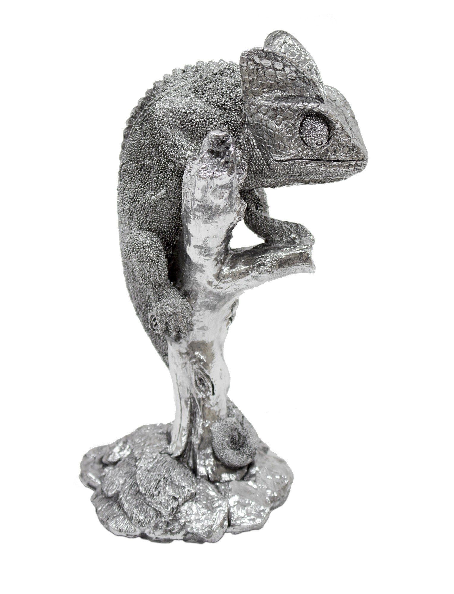 Figurină cameleon din rășină, dimensiuni 27x16x13 cm, ideală pentru a adăuga un detaliu unic și colorat în decorul tău.