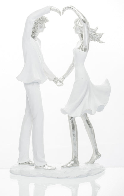 Figurină îndrăgostiți inimă 27x16x8 cm