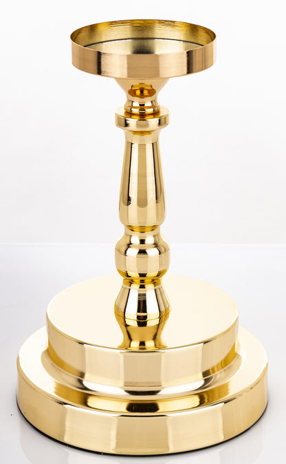 Sfeșnic auriu 41 cm Metal și Sticlă