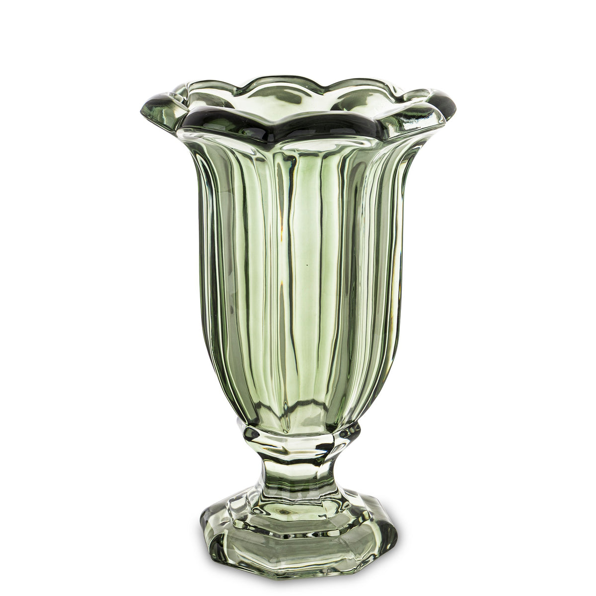 Vază din sticlă masivă cu picior verde, ideală pentru decor modern natural și vibrant. Este perfectă pentru flori mari sau aranjamente elegante, aducând prospețime și stil oricărui spațiu. Se potrivește în living, birou sau spații creative. Cadou excelent pentru casă nouă sau aniversări.