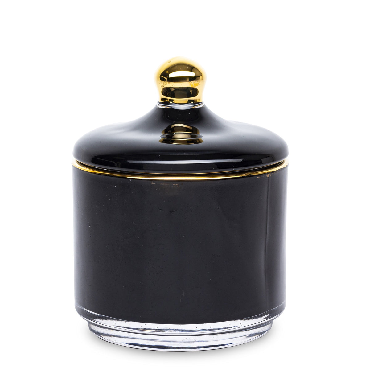 Bombonieră elegantă din sticlă negru cu detalii aurii, perfectă pentru depozitarea bomboanelor sau ca obiect decorativ premium. Este ideală pentru living, dining sau birou, adăugând un accent luxos și sofisticat. Perfectă ca dar de casă nouă sau aniversări.